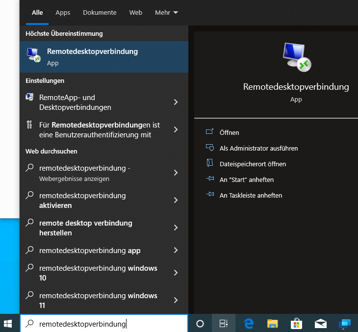 remotedesktopverbindung