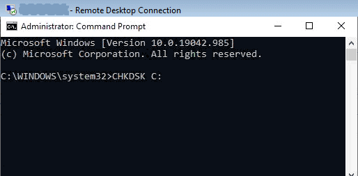 Run CHKDSK