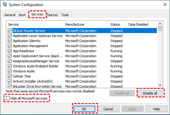 System Configuration Services